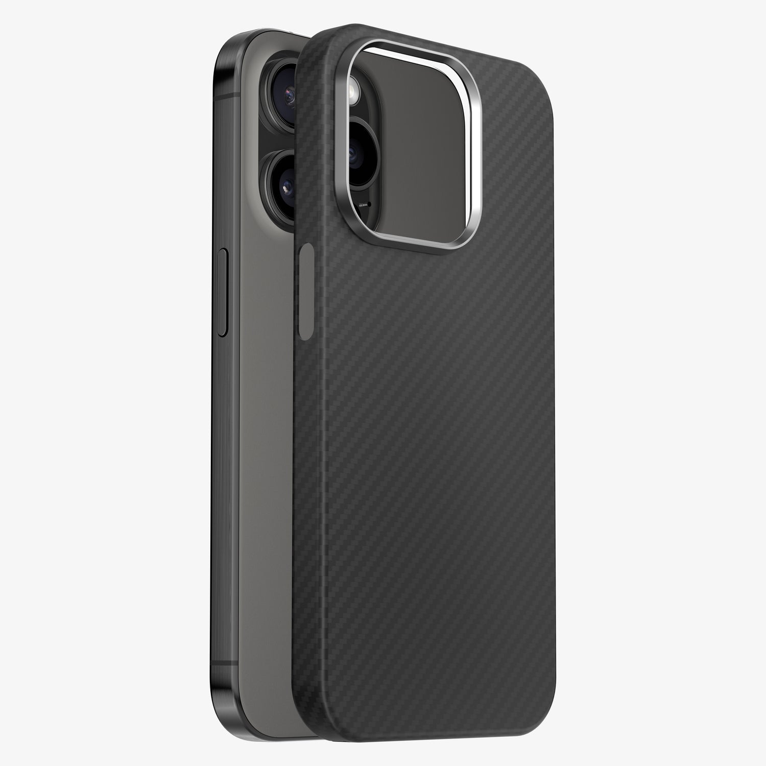 Coque en fibre de carbone pour iPhone 15, 15 Plus, 15 Pro et 15 Pro Max