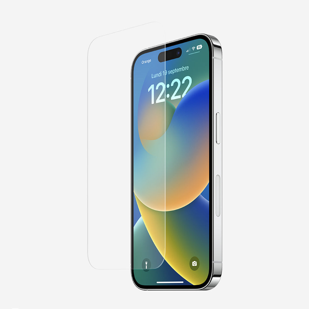 Verre trempé pour iPhone 15, 15 Plus, 15 Pro, 15 Pro Max