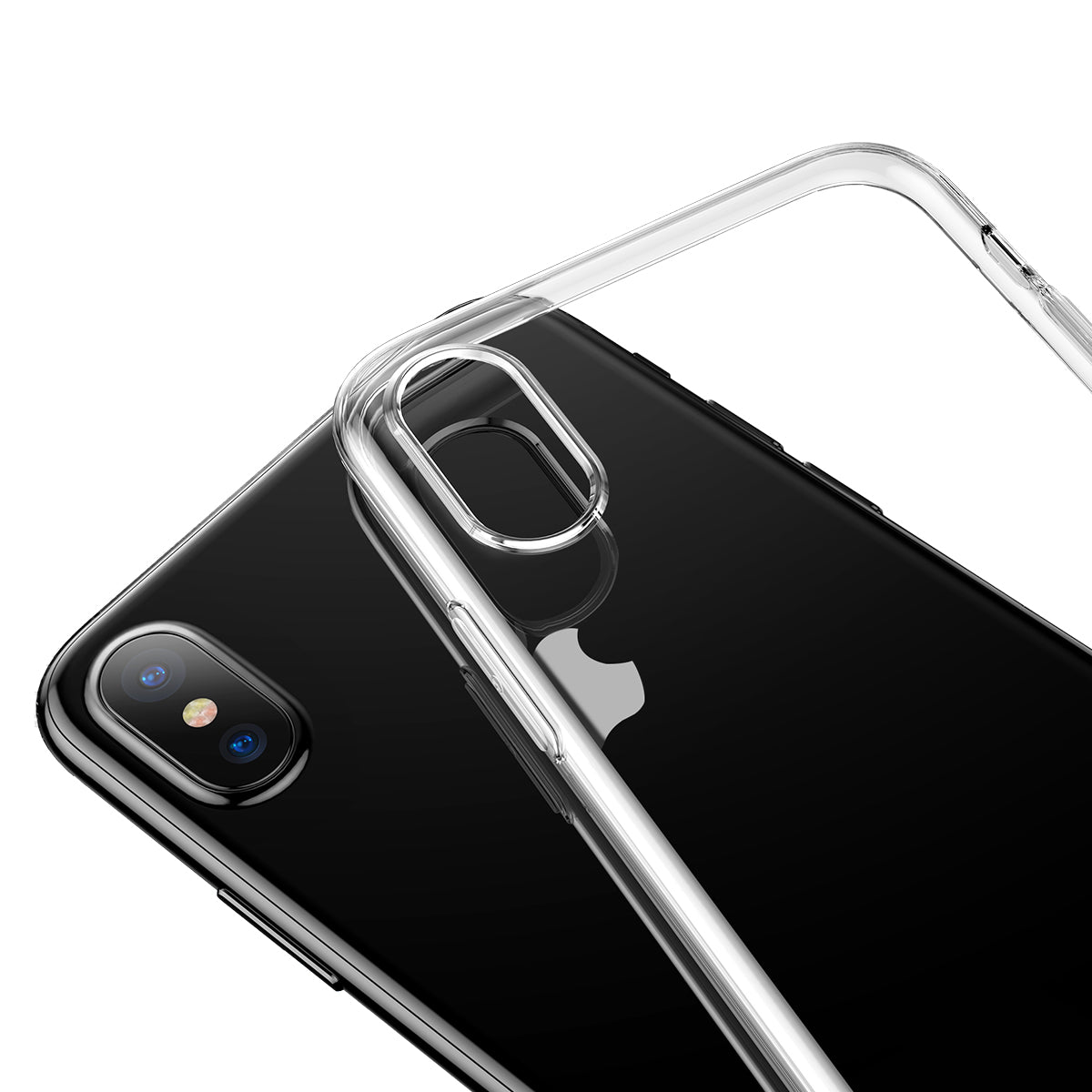 Coque transparente en silicone pour iPhone X, XS, XS Maxx
