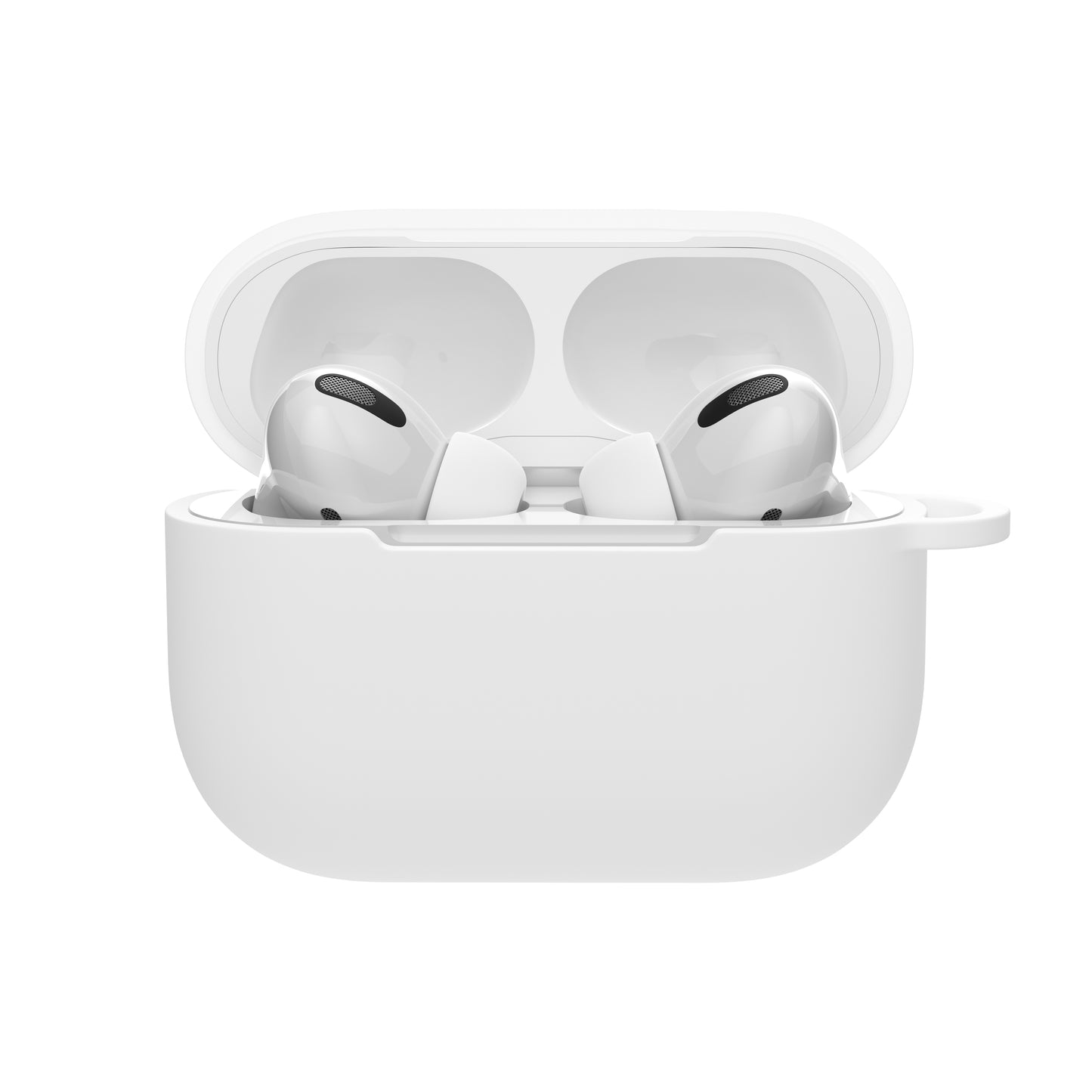 Coque AirPods Pro et Pro 2 souple avec système d'attache pour dragonne - Blanc pur