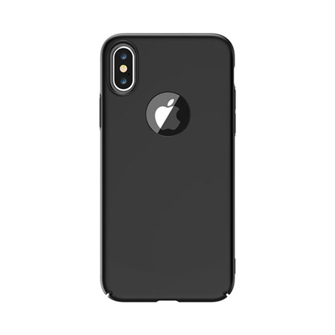 Coque SLICKY pour iPhone X - Rigide, noir mat et ultra fine
