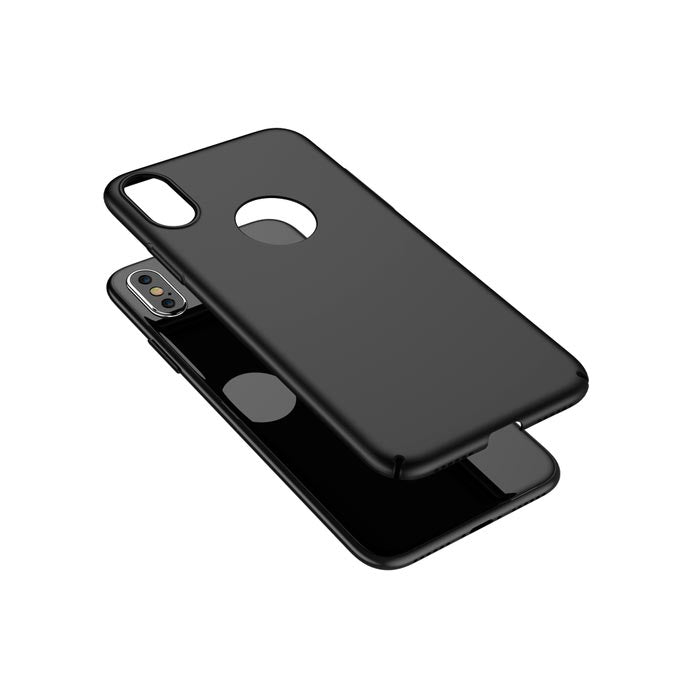 Coque SLICKY pour iPhone X - Rigide, noir mat et ultra fine