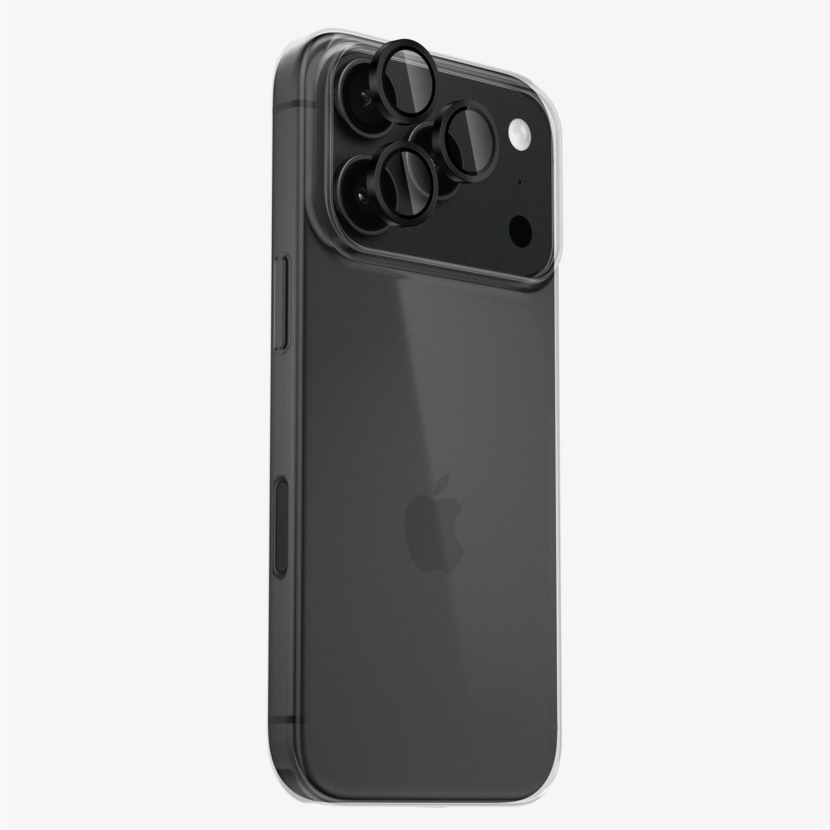 Protection caméra et objectifs iPhone 18 Pro Noir — contour en aluminium et verre trempé