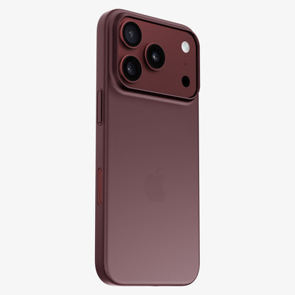 Coque ORIGINAL iPhone 18 Pro et Pro Max — Bordeaux, sans MagSafe