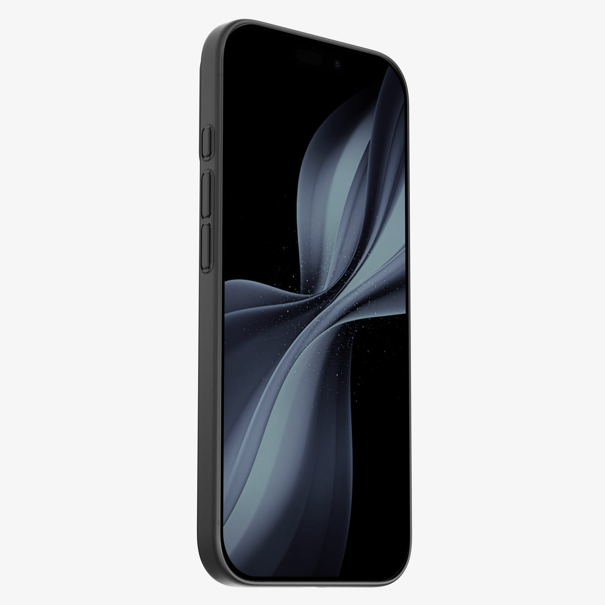Coque ORIGINAL Noir fumé sur iPhone 18 Pro et Pro Max, vue de face et des boutons latéraux