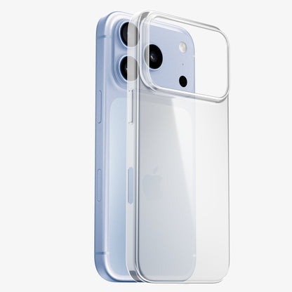 Coque PHANTOM transparente séparée de l’iPhone 18 Pro et Pro Max Glacier, vue des découpes