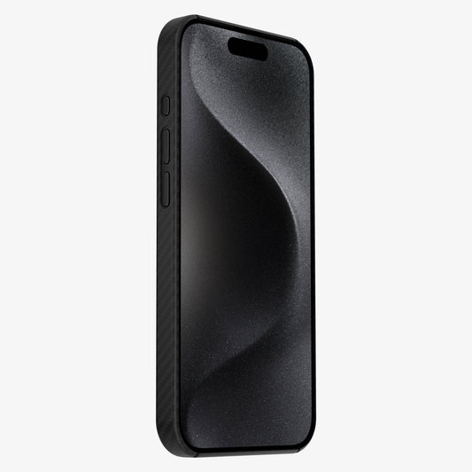 Coque en fibre de carbone pour iPhone 15, 15 Plus, 15 Pro et 15 Pro Max