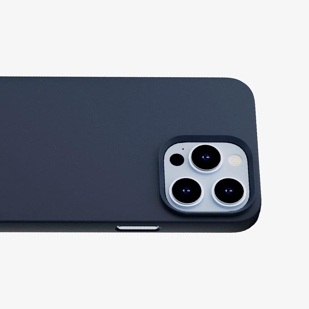 iPhone 13 Pro Max - Coque Transparente magsafe bord Bleu avec