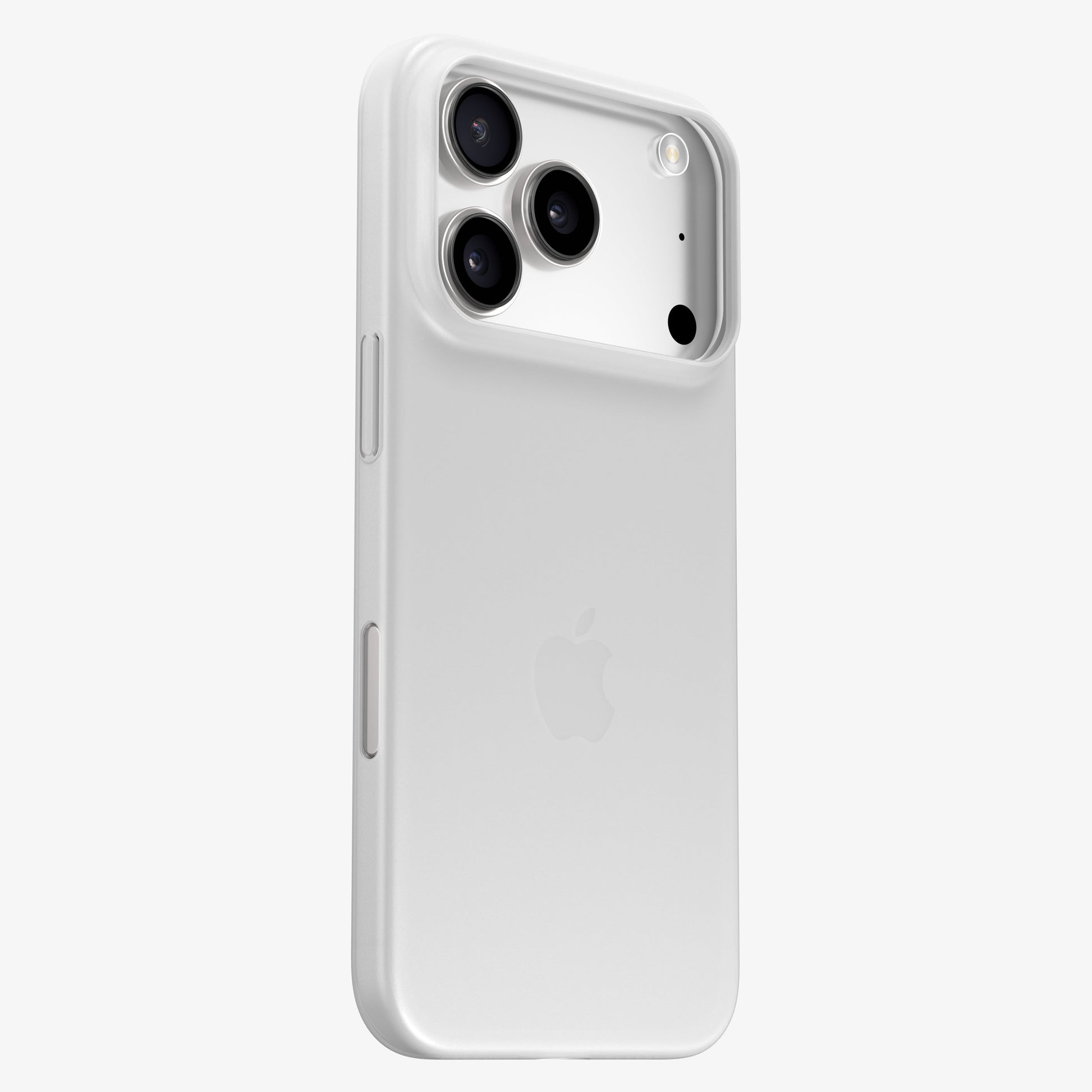 Téléphone portant la coque ORIGINAL Blanc opaque, vue trois quarts arrière