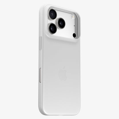 Téléphone portant la coque ORIGINAL Blanc opaque, vue trois quarts arrière