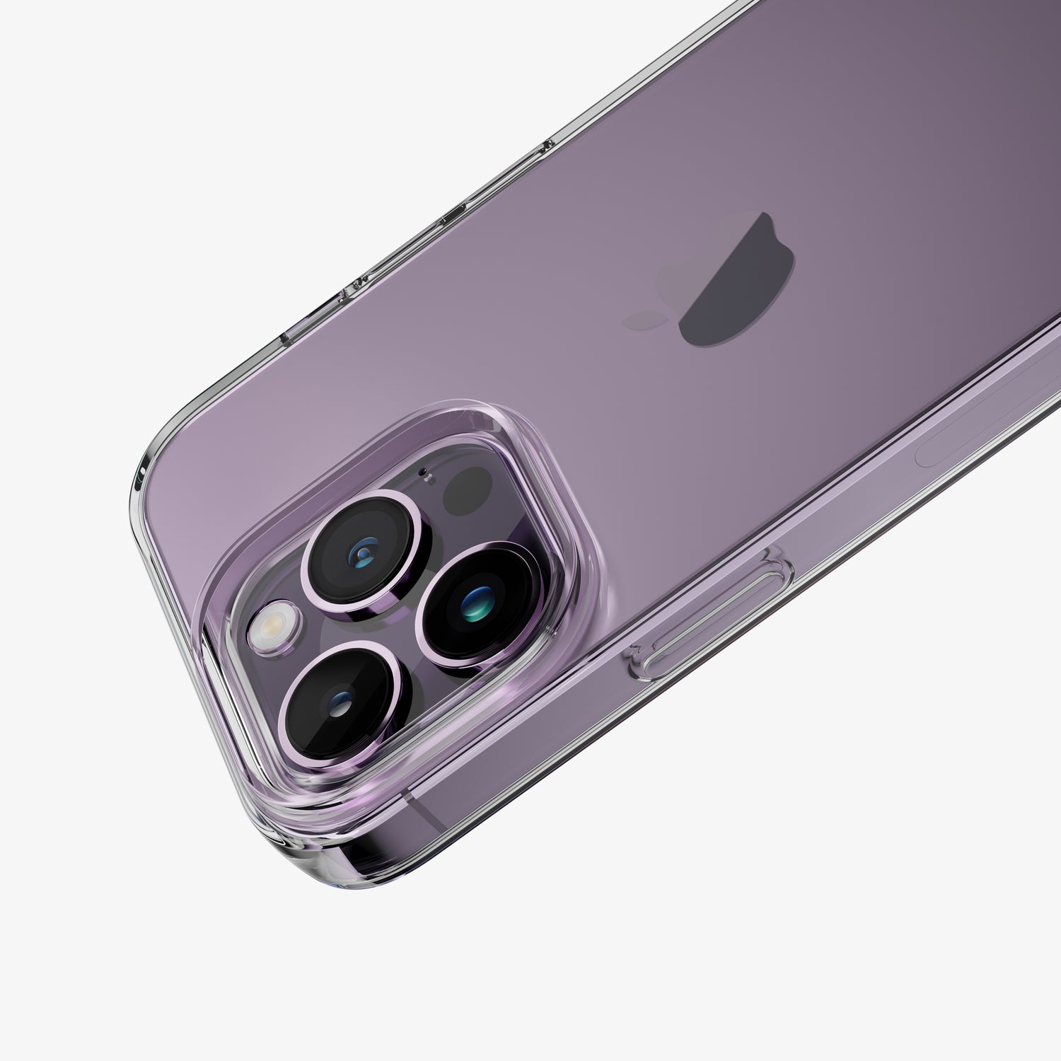 Coque-protection arrière iPhone 13 Pro - Silicone-Caméra-Mauve
