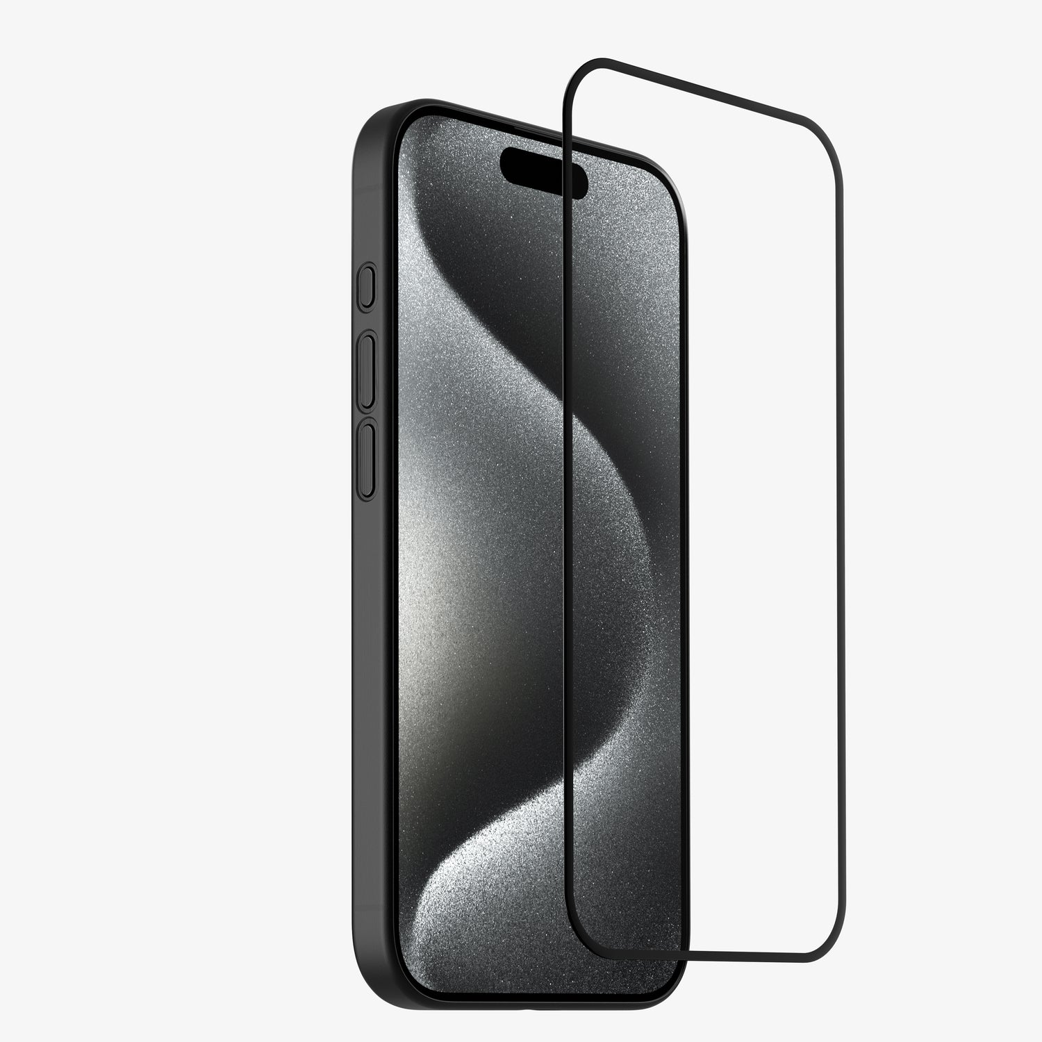 Protection d'écran en verre trempé 3D intégrale pour iPhone 15, 15 Plus, 15 Pro, 15 Pro Max