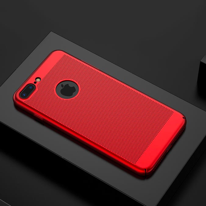 Coque SLICKY MESH rouge pour iPhone 6/6S, 7, 8 & Plus - Dissipation de la chaleur