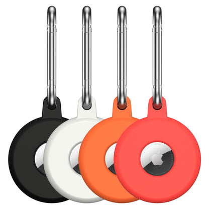 Pack de 4 coques AirTag en silicone avec mousqueton en acier inoxydable - Multicolore