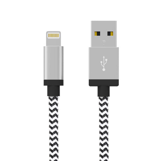 Câble de chargement iPhone MFI de 3 mètres en nylon tressé Lightning vers USB