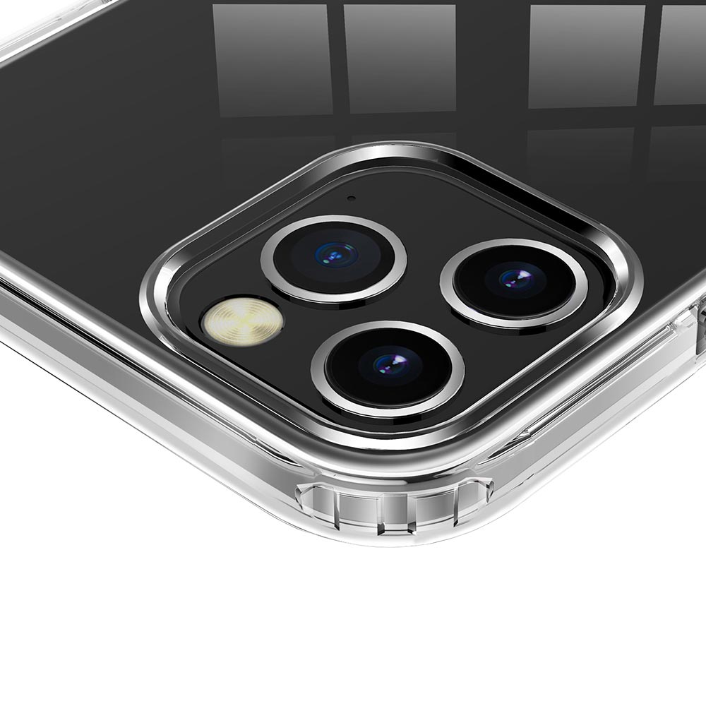 Coque antichoc iPhone 12 mini hybride support + partie métal - Noir