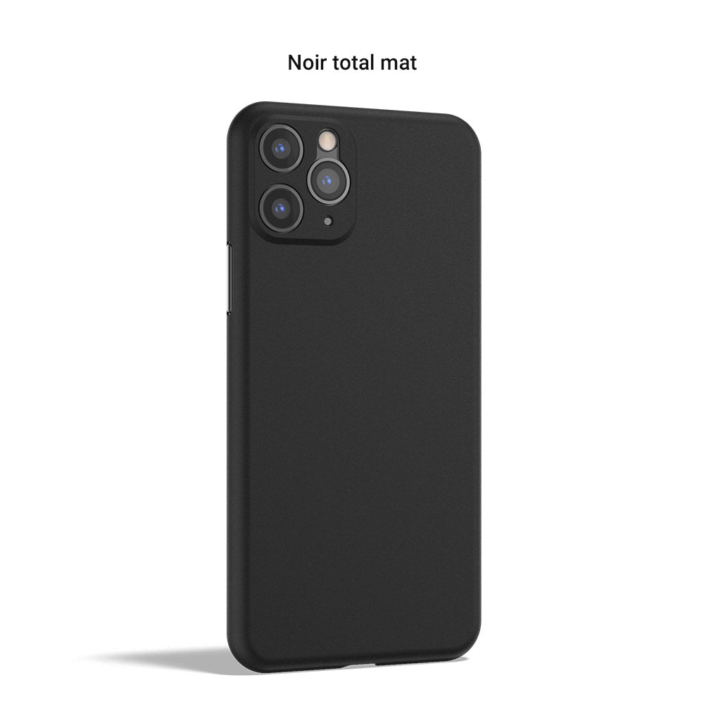 Coque ORIGINAL pour iPhone 11, 11 Pro, 11 Pro Max - La plus fine du monde - Noir total mat