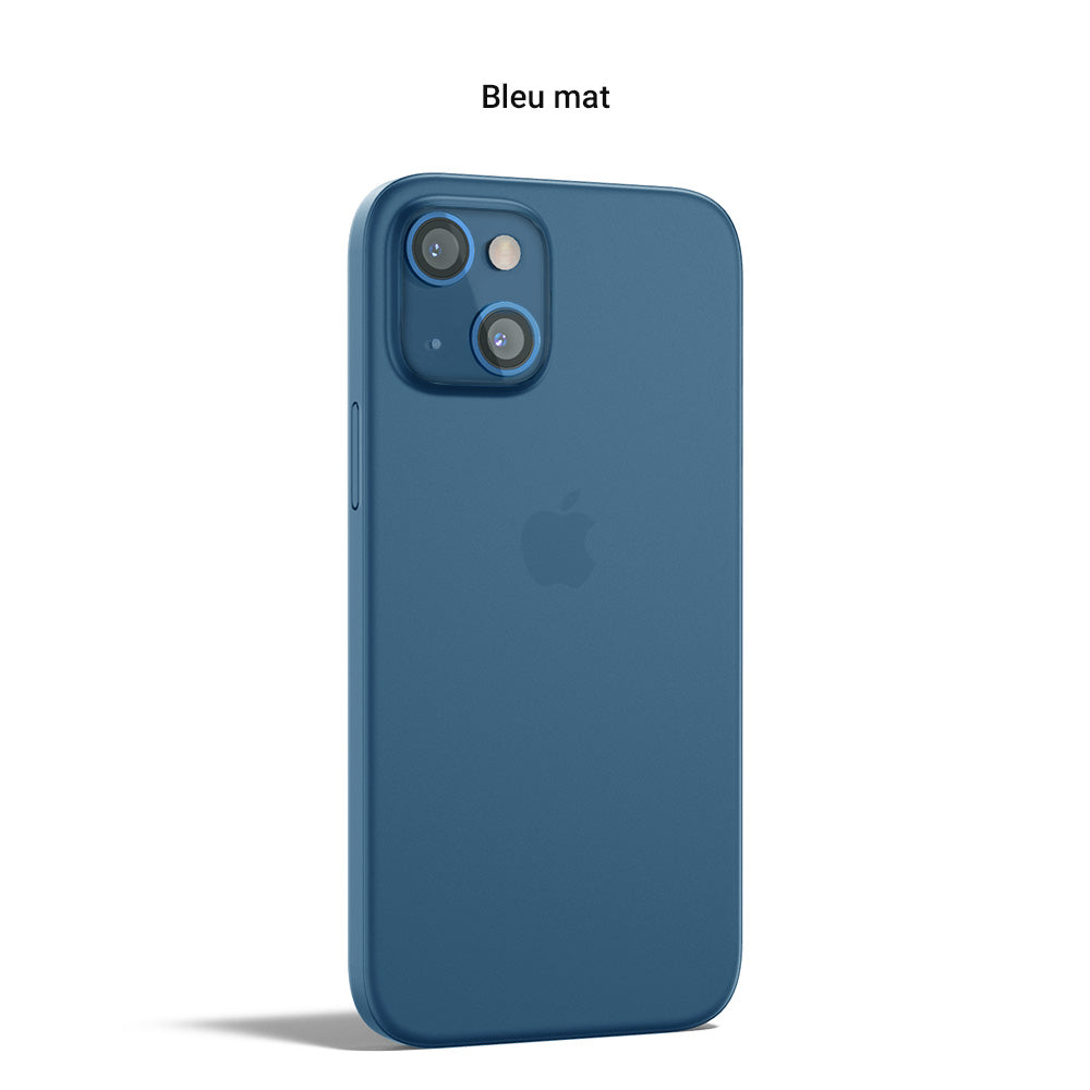 Coque ORIGINAL pour iPhone 13, 13 Pro, 13 Pro Max et 13 mini - La plus fine du monde - Bleu mat