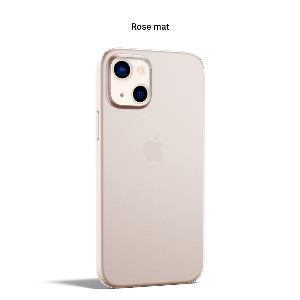 Coque ORIGINAL pour iPhone 13, 13 Pro, 13 Pro Max et 13 mini - La plus fine du monde - Rose mat
