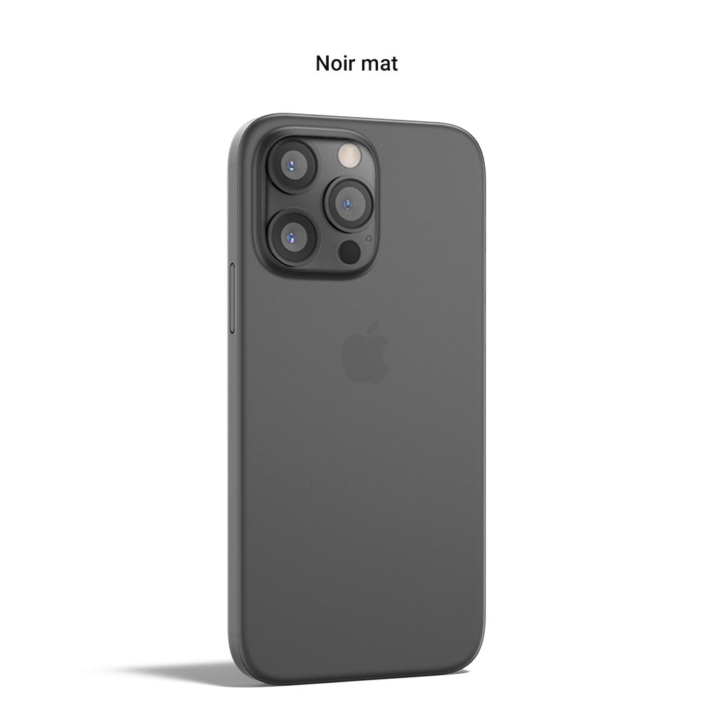 Coque ORIGINAL pour iPhone 13, 13 Pro, 13 Pro Max et 13 mini - La plus fine du monde - Noir mat