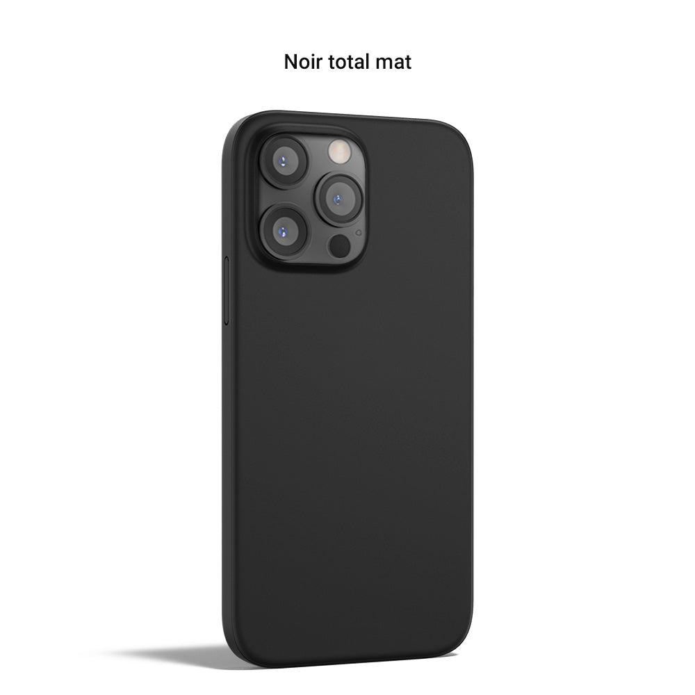 Coque ORIGINAL pour iPhone 13, 13 Pro, 13 Pro Max et 13 mini - La plus fine du monde - Noir total mat
