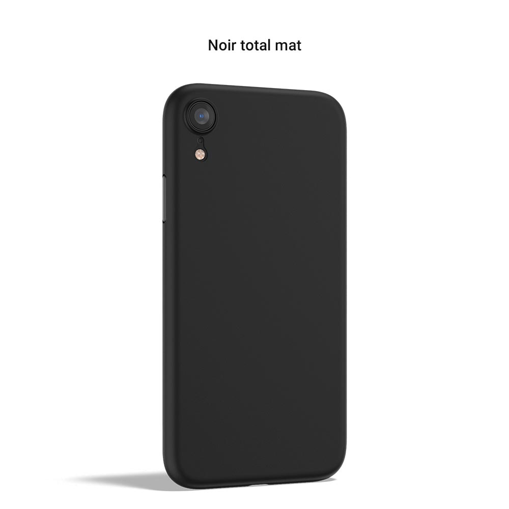 Coque ORIGINAL pour iPhone XR - La plus fine du monde, avec 0,33mm d'épaisseur - noir total mat