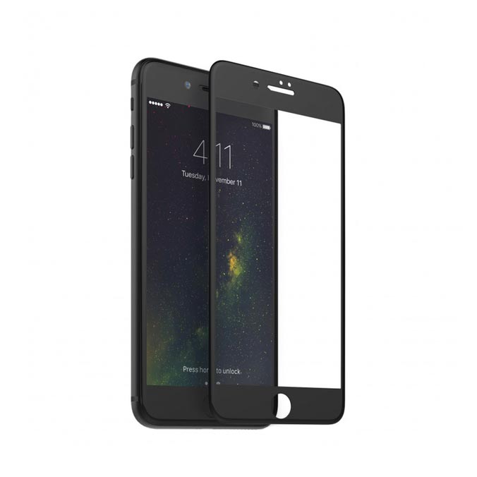 Protection d'écran en verre trempé 3D intégrale pour pour iPhone SE 2022, 2020, 6/6S, 7, 8 & Plus