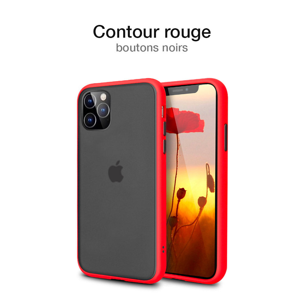 Coque MODULO rouge pour iPhone 11, 11 Pro, 11 Pro Max avec boutons interchangeables et protection optimale