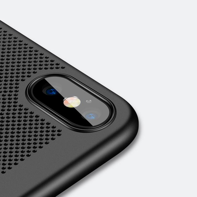 Coque SLICKY MESH pour iPhone X - Dissipation de la chaleur et protection de la caméra