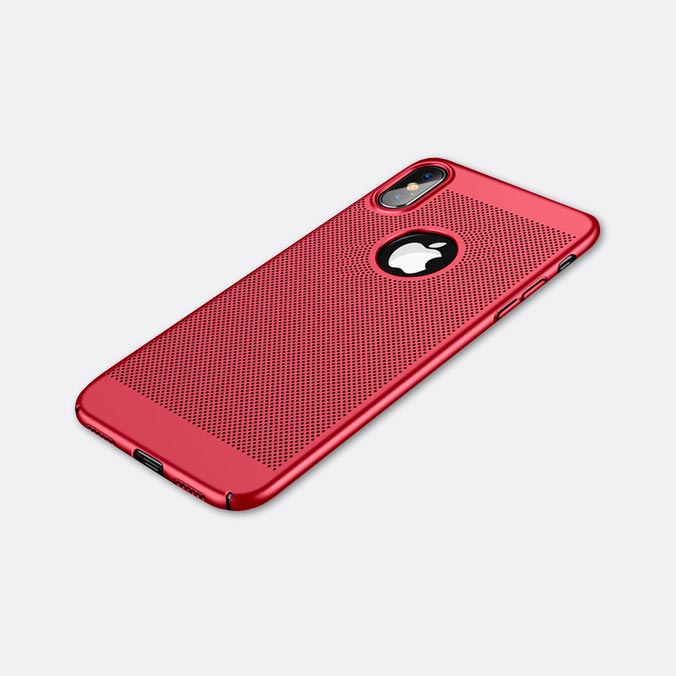 Coque SLICKY MESH rouge pour iPhone X - Dissipation de la chaleur